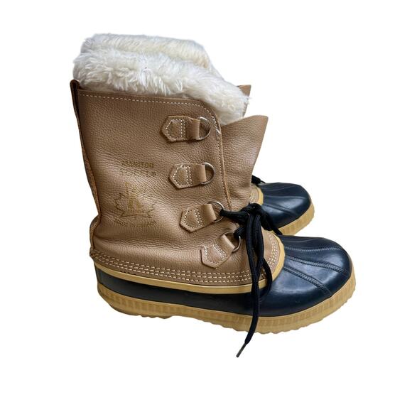 Sorel Other - VINTAGE SOREL KAUFMAN MANITOU Men's 9 Winter Pac Snow Boots Tan Black